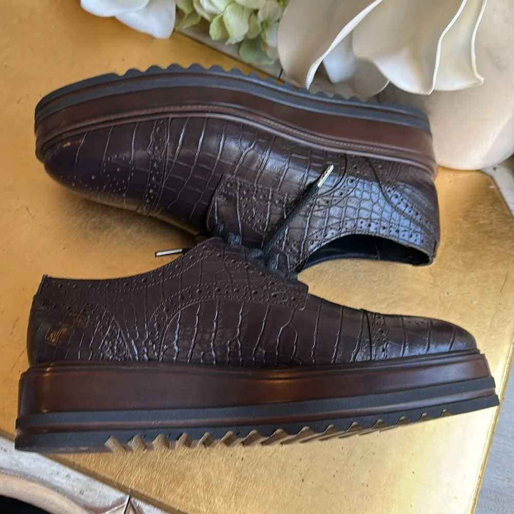 NWOT! MaxMara Max Mara Weekend Platform Lace-Ups